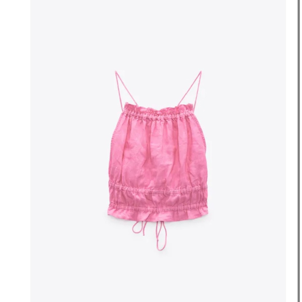 Zara linen crop top
